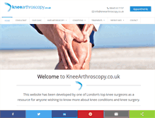 Tablet Screenshot of kneearthroscopy.co.uk